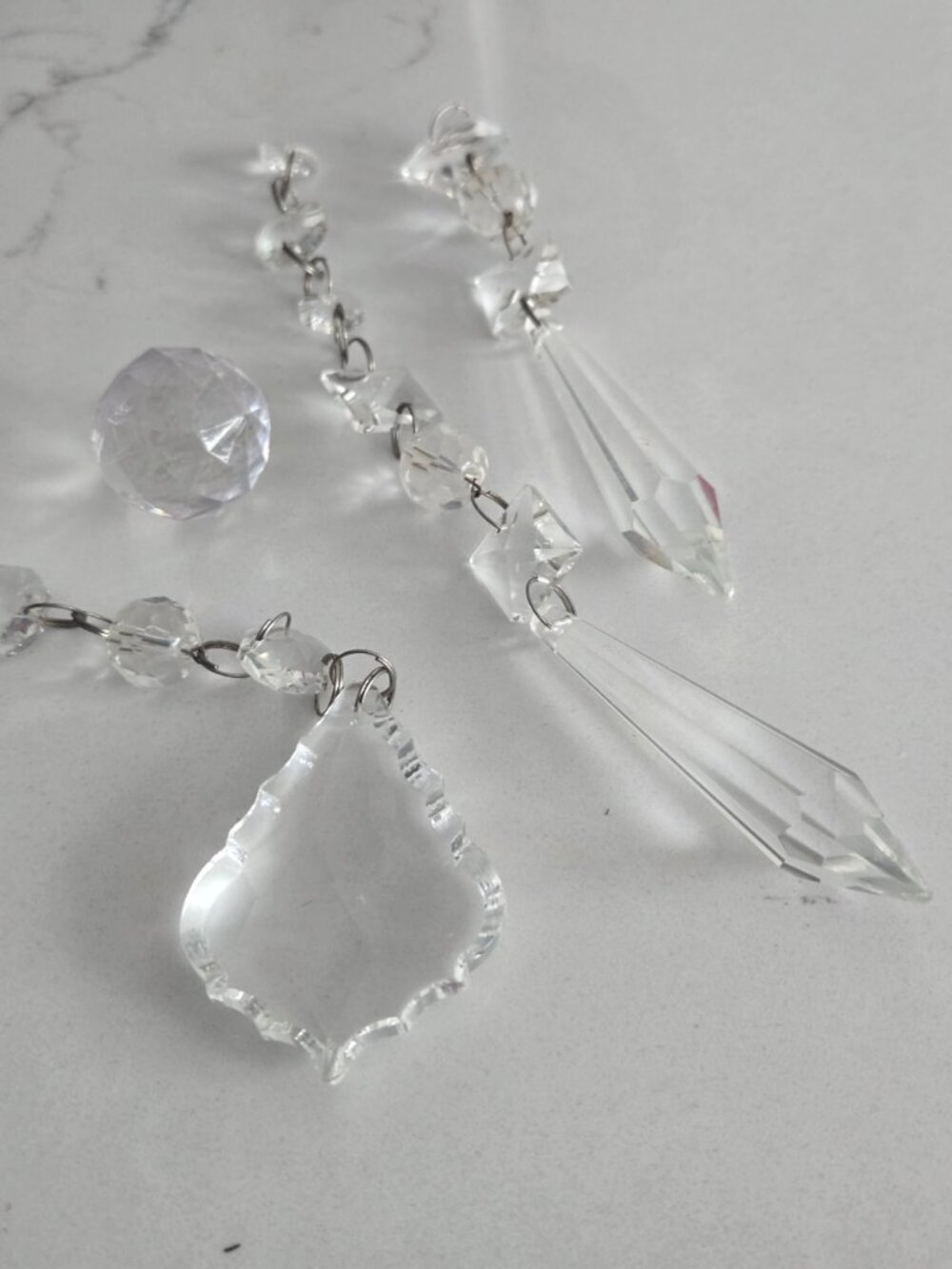Genuine Glass Crystal Icicle Drops Prism Lot